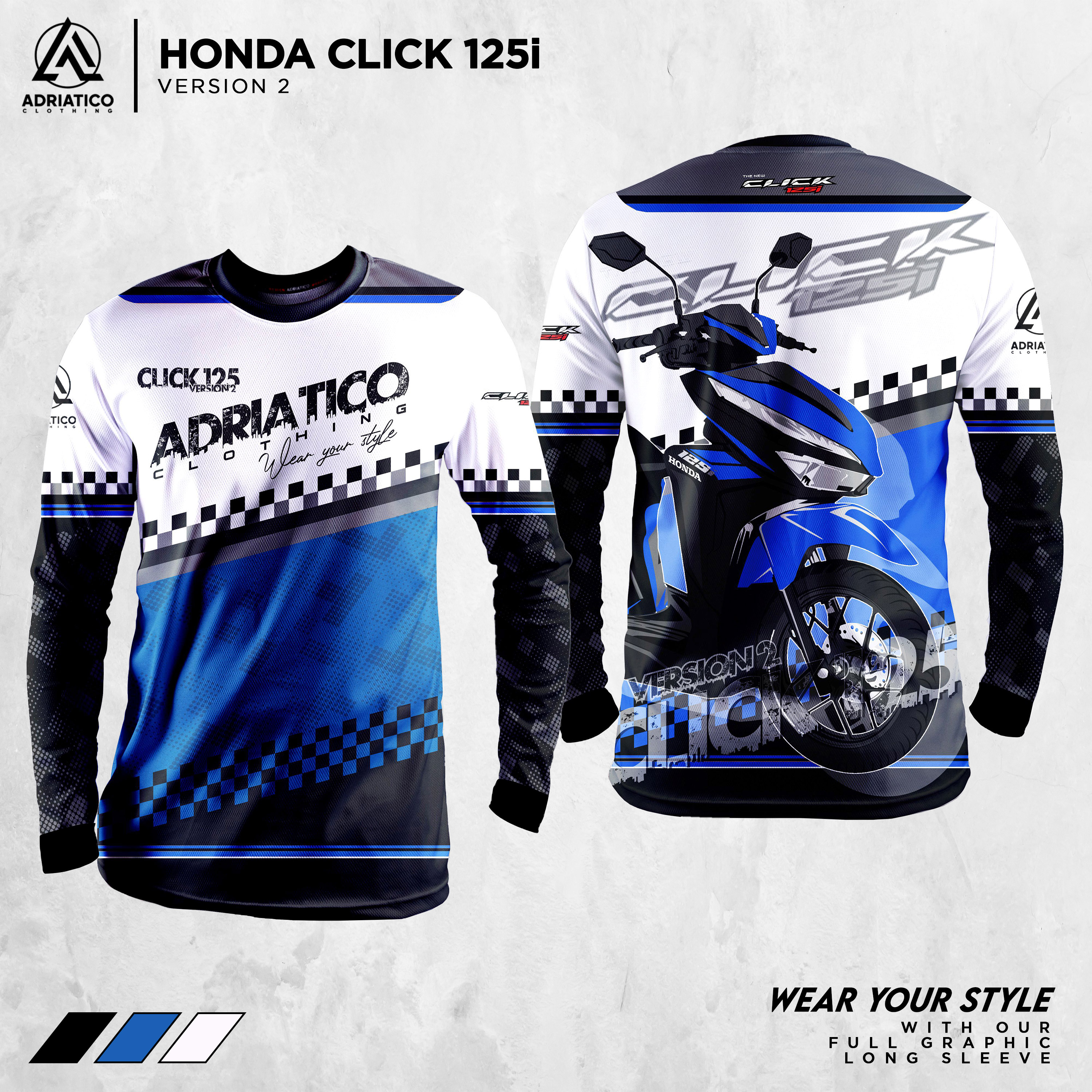 Adriatico Clothing HONDA CLICK 125i V2 Moto Jersey FDF Adriatico