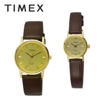 Timex AB Series Gold Leather Watch 