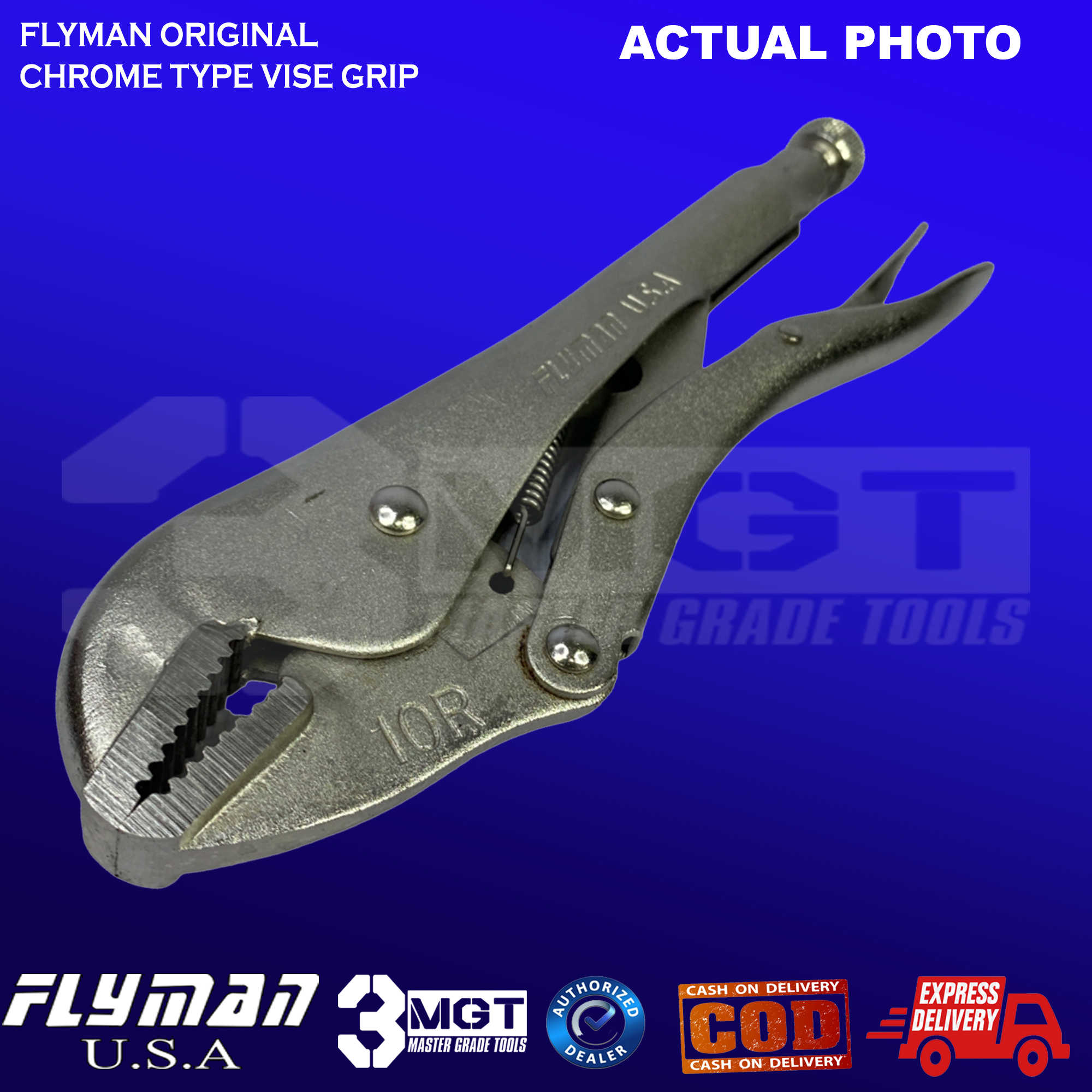 ORIGINAL FLYMAN VISE GRIP 10R. CHROME HEAVYDUTY LOCKJAW COD Lazada PH