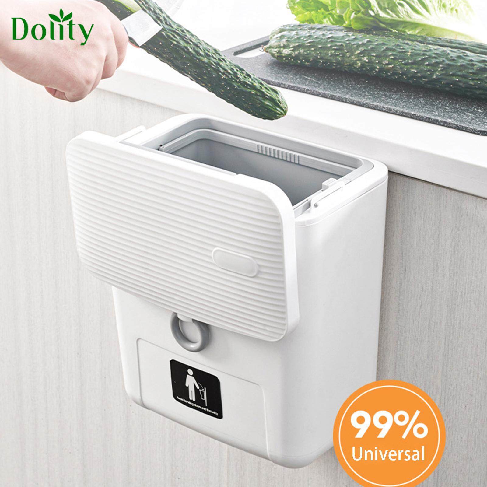 Dolity Kitchen Trash Can Compost Bin Wastebasket Hanging Dustbin Under