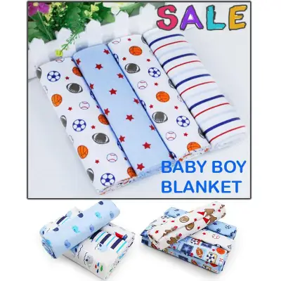 BABY BOY 1Pack 76*76CM Baby Blanket Swaddle Baby Bedsheet Newborn High Quality 4PCS/PACK 100% Cotton Supersoft Flannel (Multicolor)