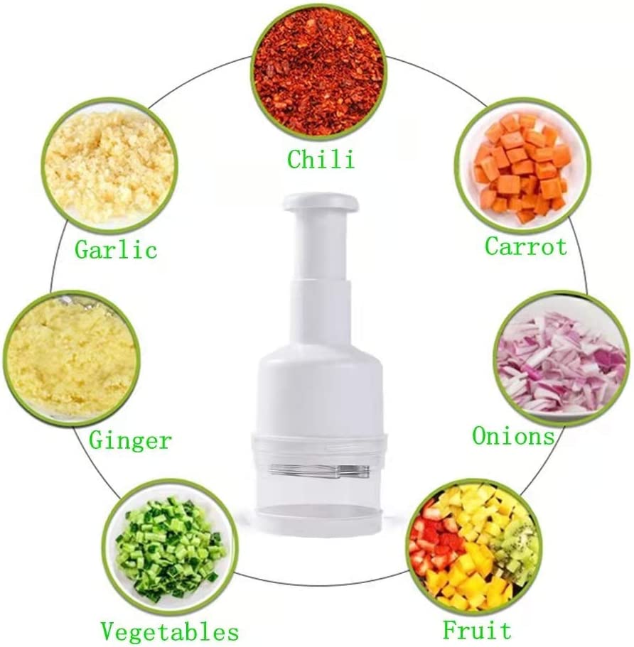 Slap Food Chopper for Vegetables Zero Rish of Injury Easy Cleaning