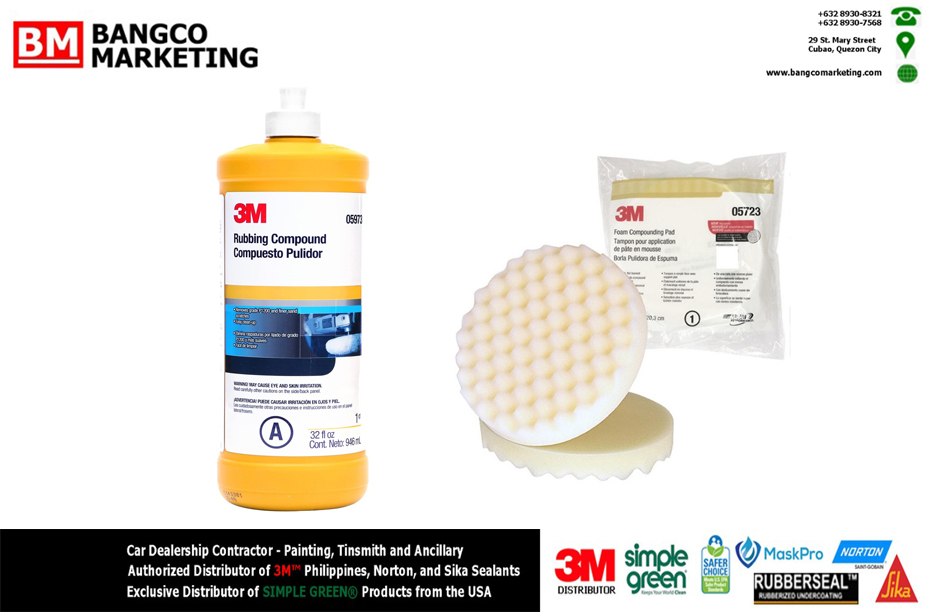 3M RUBBING COMPOUND 5973 + 3M COMPOUNDING PAD 5723 Lazada PH