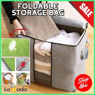 High Quality Foldable Storage Bag Clothes Blanket Quilt Closet Sweater Organizer Box Pouches Cabinet Underwear Storage Bag d1