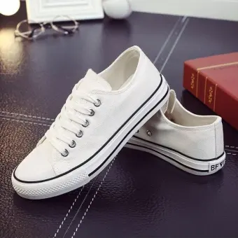 white canvas sneakers shoes