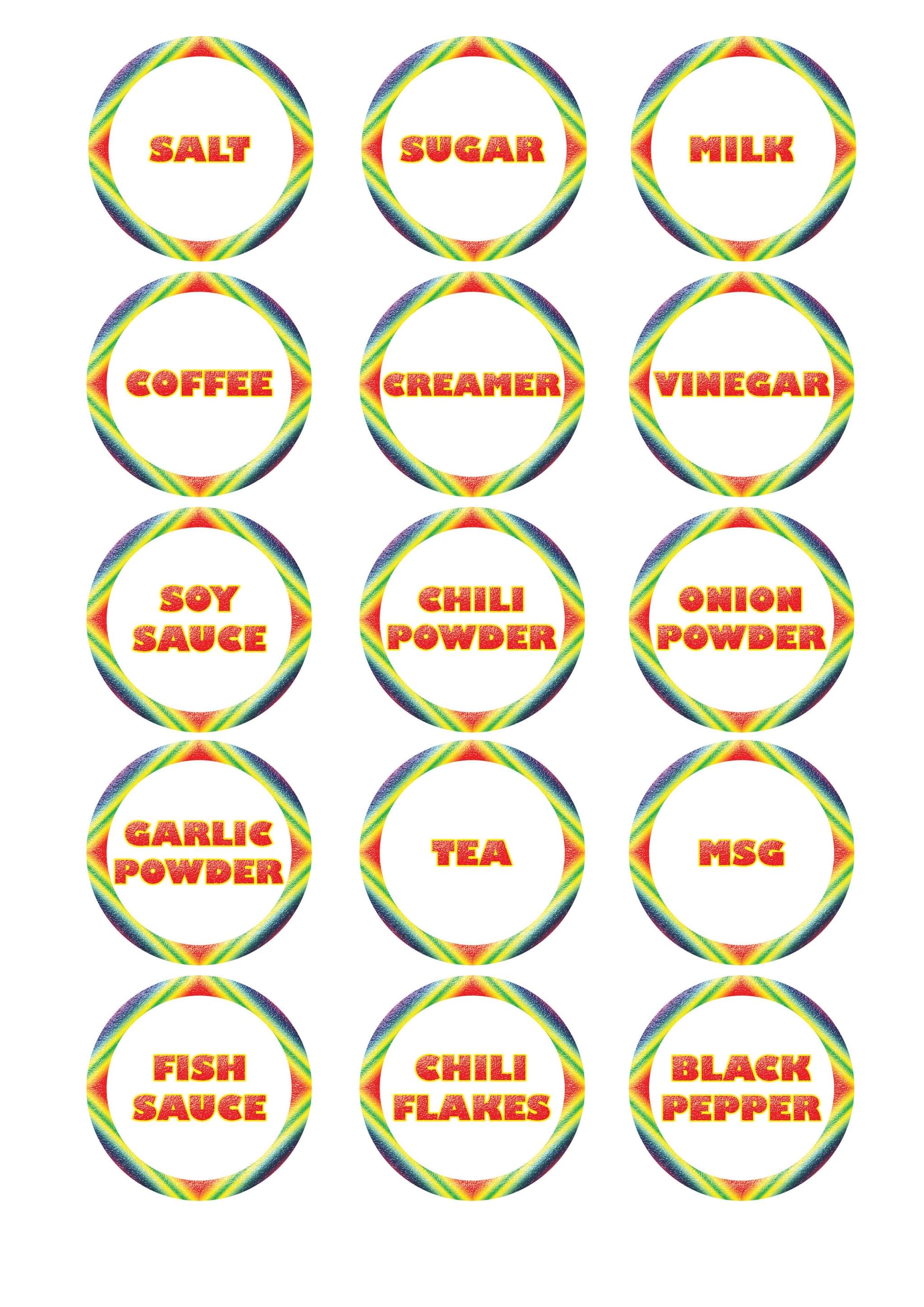 Kitchen Pantry Condiments Label Sticker Waterproof Lazada PH