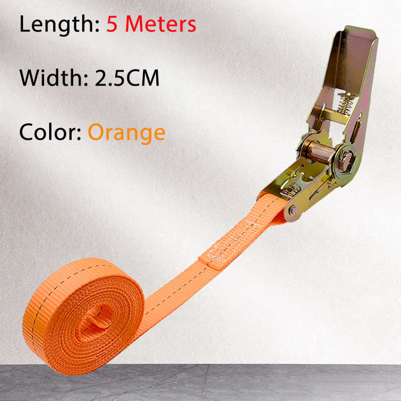 Alician Rope Tighter Cargo Strap Luggage Belt Tightening Tie Down For Motorcycle Bag Cargo Luggage Truck Orange