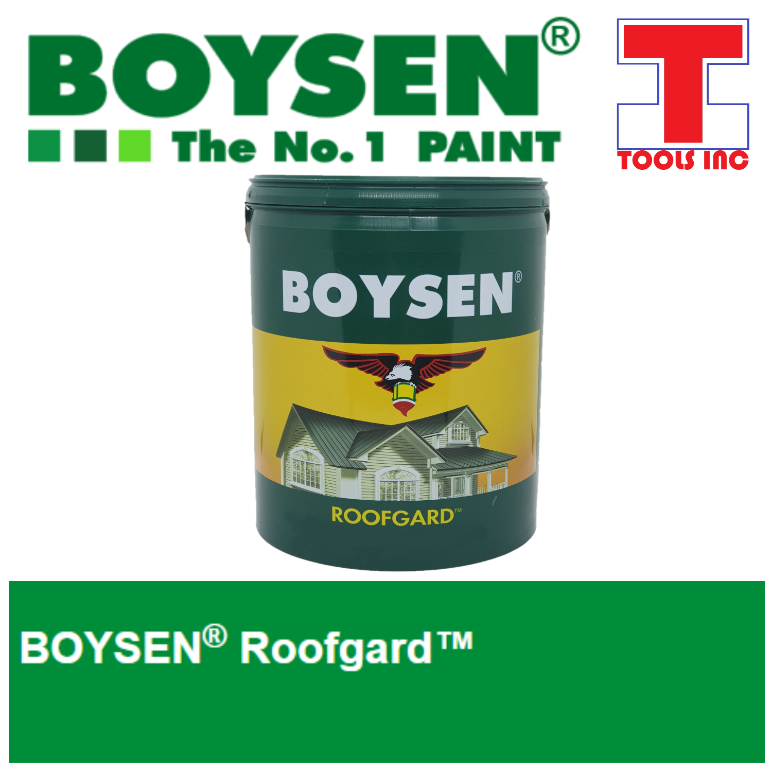 Boysen Roofgard Roof Paint 4L Colors Laguna White, Orient Gold