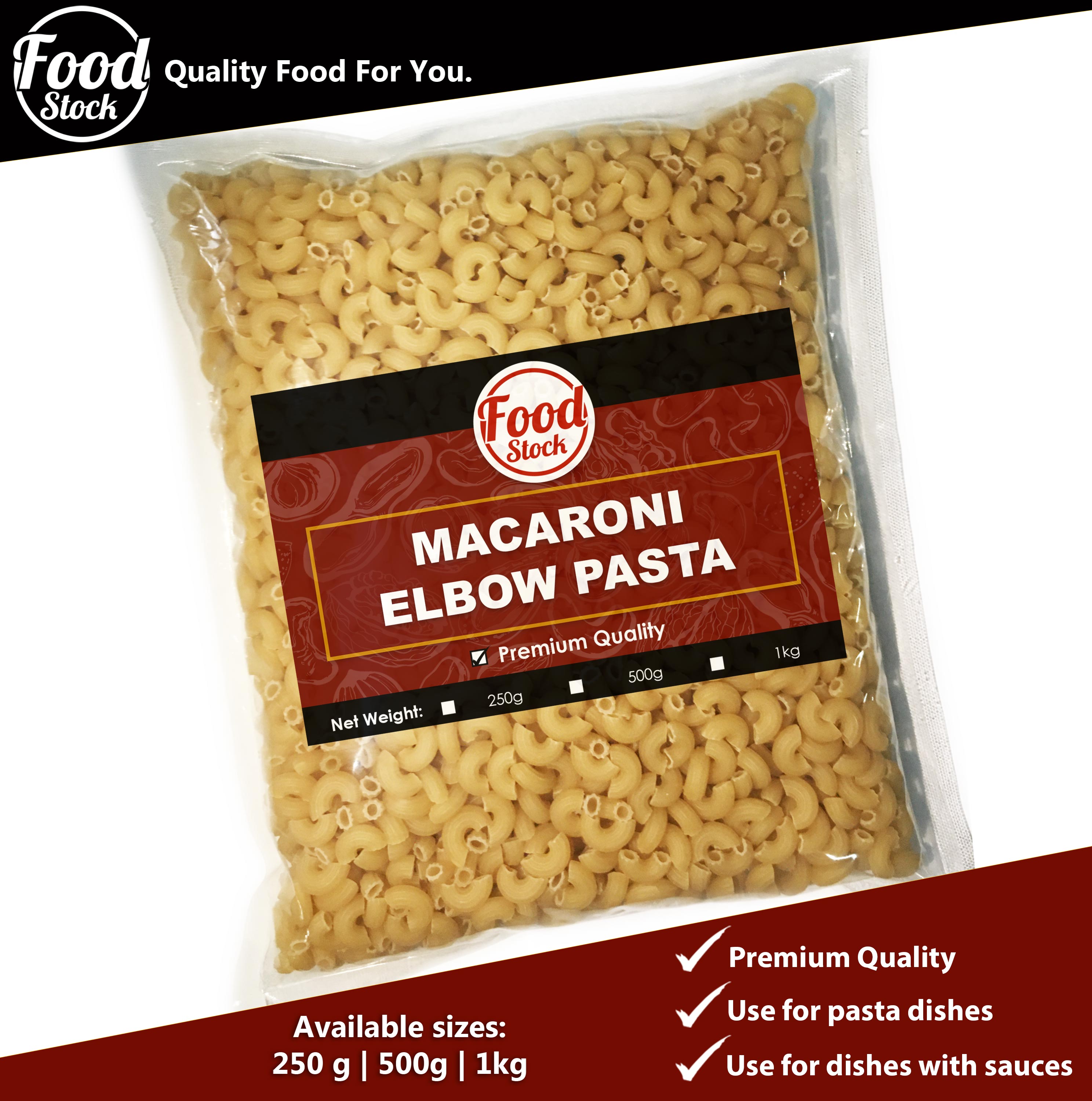 Food Stock Macaroni Elbow Pasta (250g, 500g, 1kg) | Lazada PH