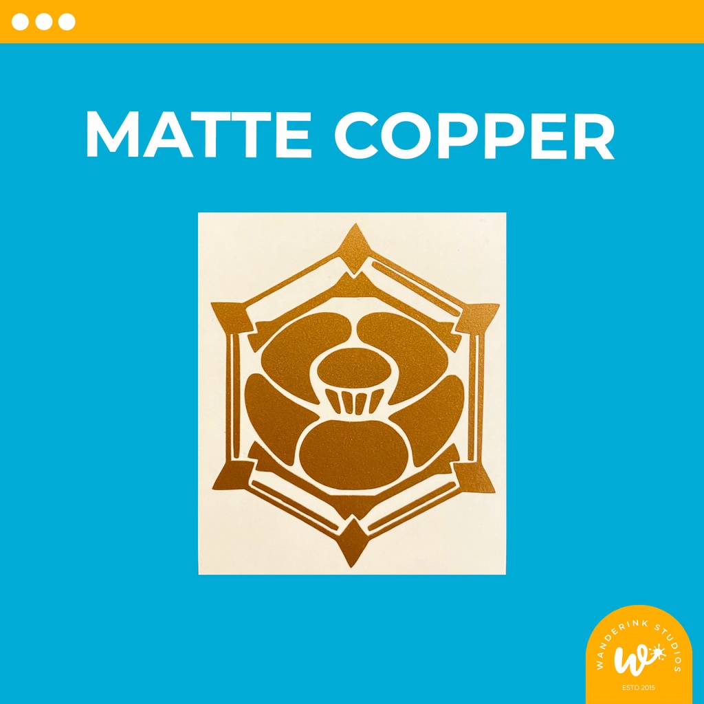 Waterproof Hydro Ayaka Ayato Kamisato Crest Family Sign Genshin Impact