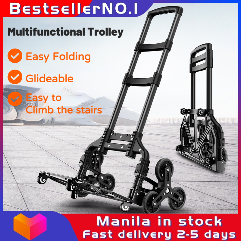 【BestsellerNO.1】 Stair Climbing Cart Trolly Cart Hand Truck 10 Wheels
