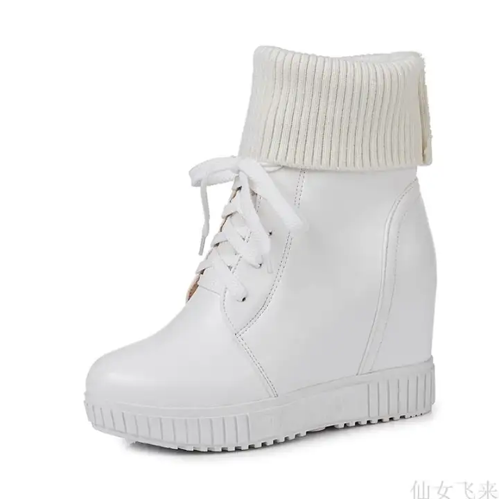 white short boots