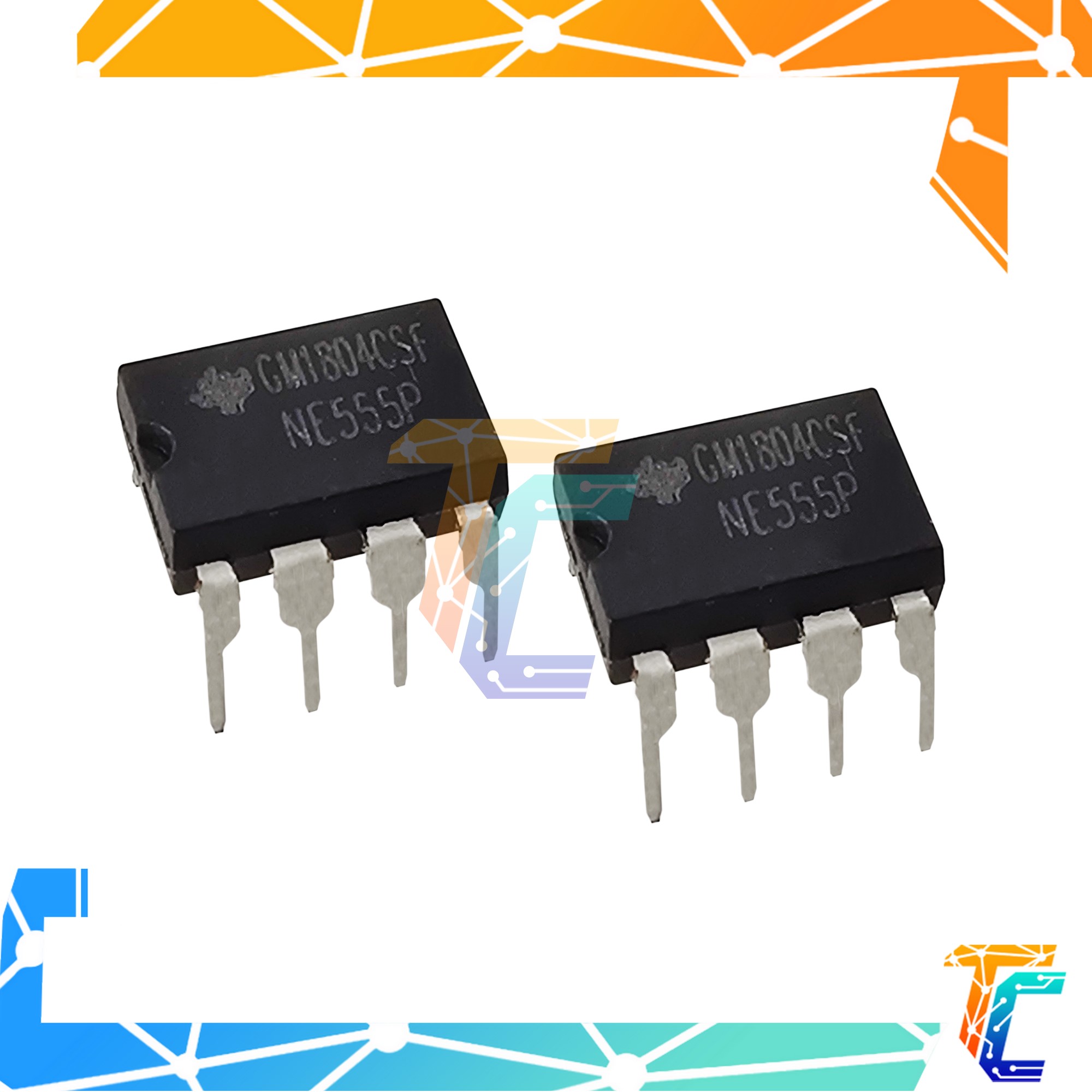 Lot De 10 Circuits Intégrés LM555CN DIP-8 - Timer 555 Classique | Pour Projets Électroniques