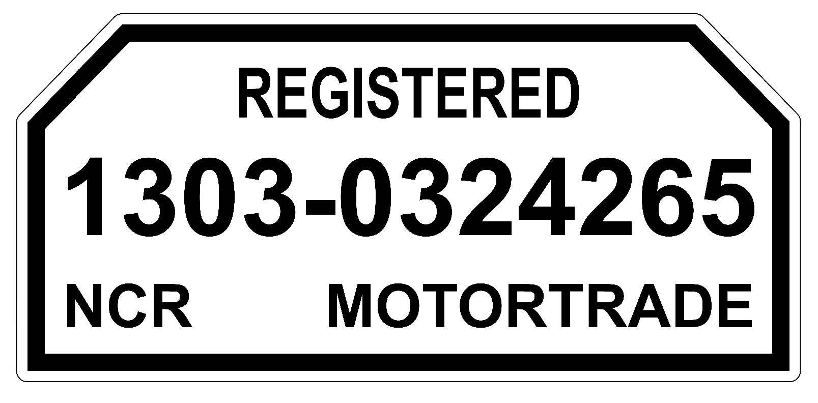 MOTORCYCLE TEMPORARY PLATE LTO STANDARD PLATE ACRYLIC 3MM CLEAR CUTOUT 