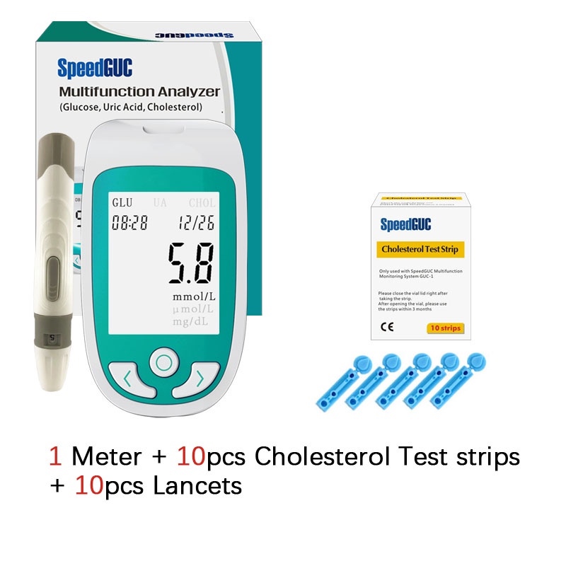 3in1 MultiFunction Cholesterol Blood glucose meter Uric acid meter Blood glucose monitoring