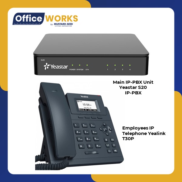 Yeastar S20 IP-PBX Main IP-PBX Unit / Yealink T30 Employees IP ...