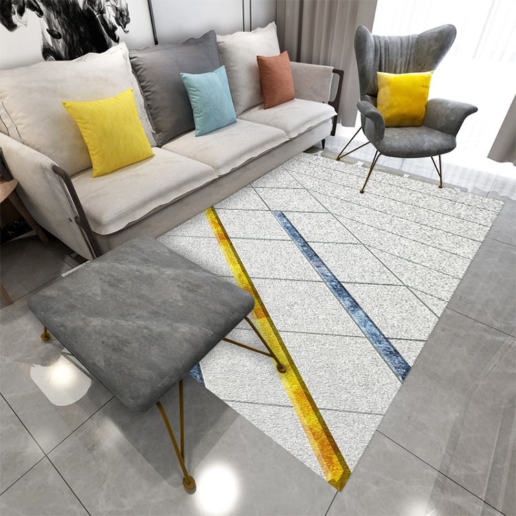 Carpet for living room 4.9ft x 5.9ft / 150cm x 180cm 3D Geometric Comfortable Lounge Area