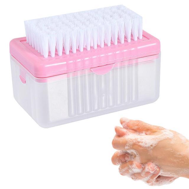 【CW】 Foaming Soap Box With Brush Rollers Soap Bar Container For Storage