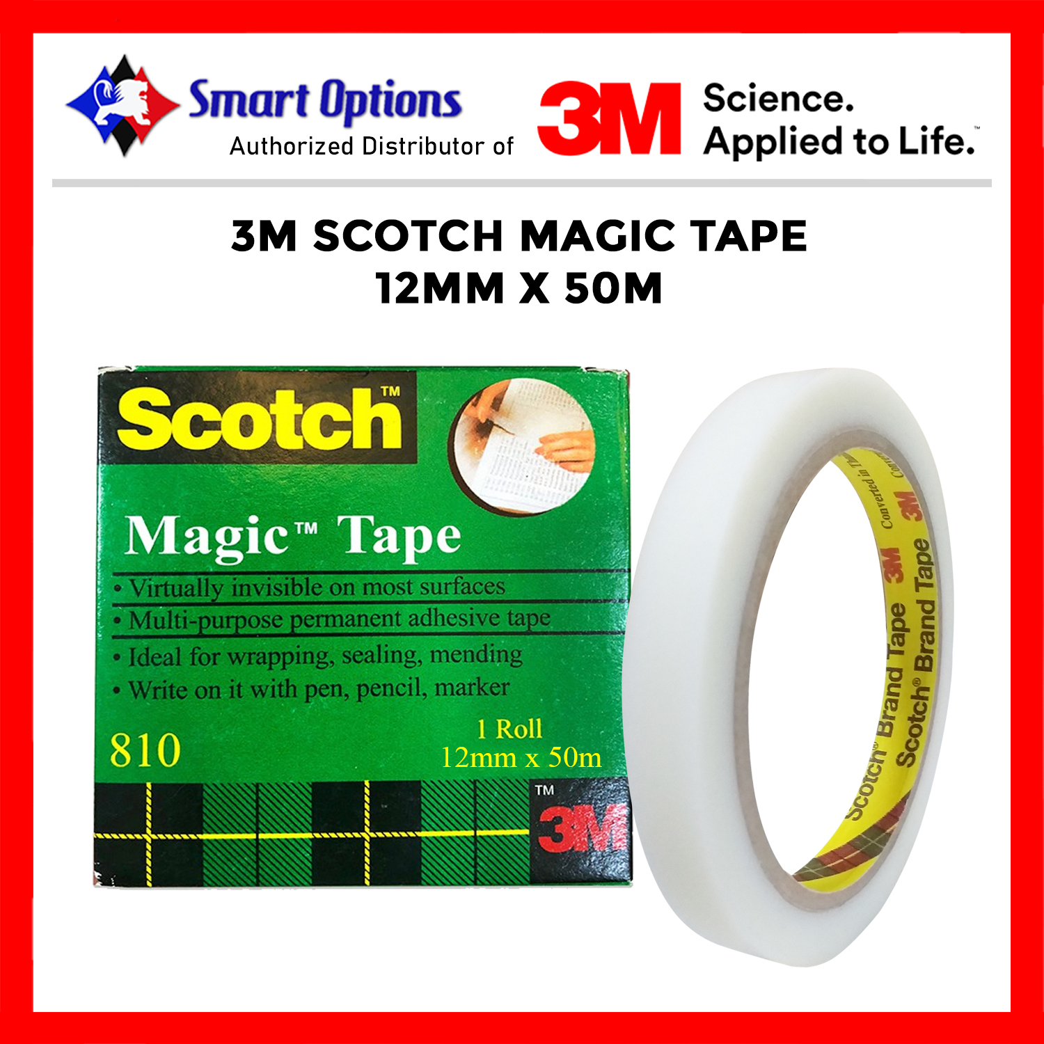 3M Scotch 810 Magic Tape 12mm or 19mm