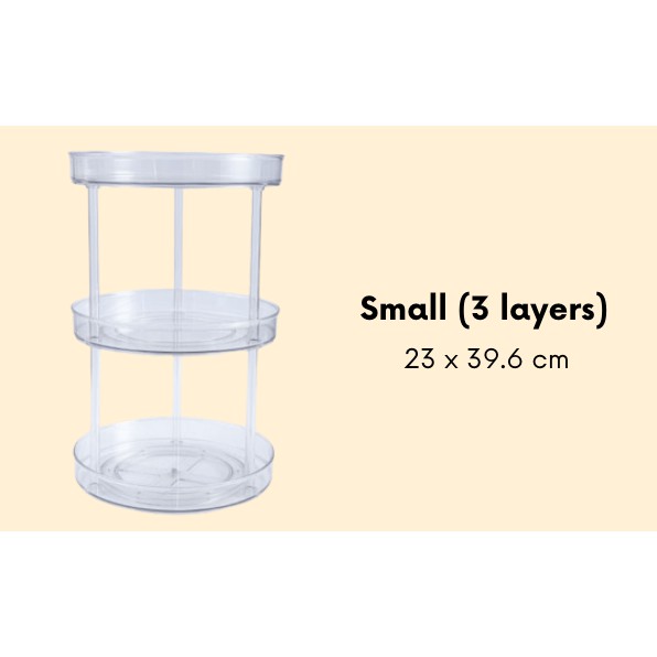 Acrylic Lazy Susan 360° Clear Rotating Spice Seasoning Bottle Storage