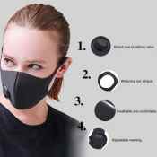 Willysy Face Mask With Filter Breathing Valve Outdoor Mouth Respirator Active Carbon Anti-PM2.5 Anti-haze Air Purifying Dust-proof