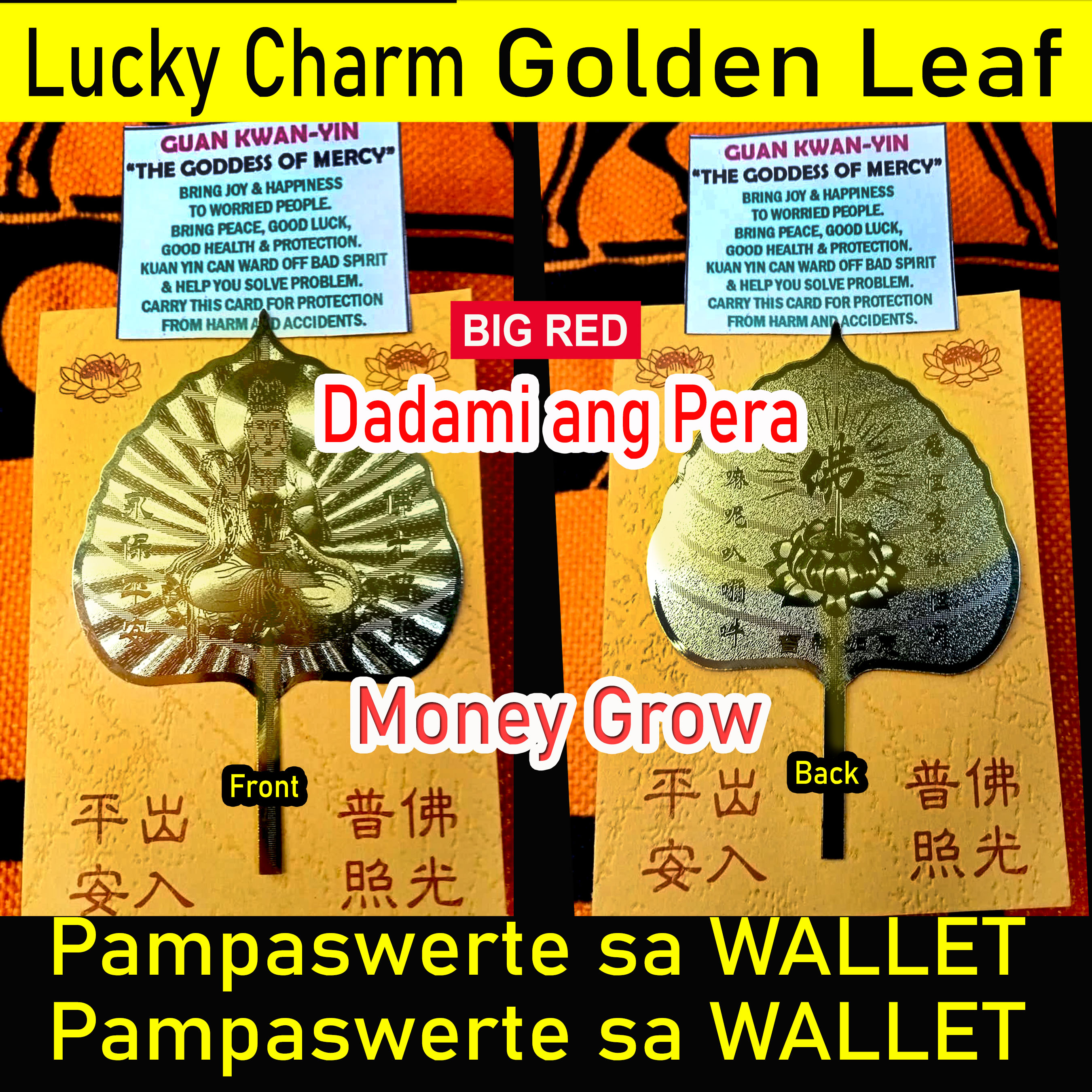 Lucky Charms for Money and Business Brings Good Luck Golden Leaf