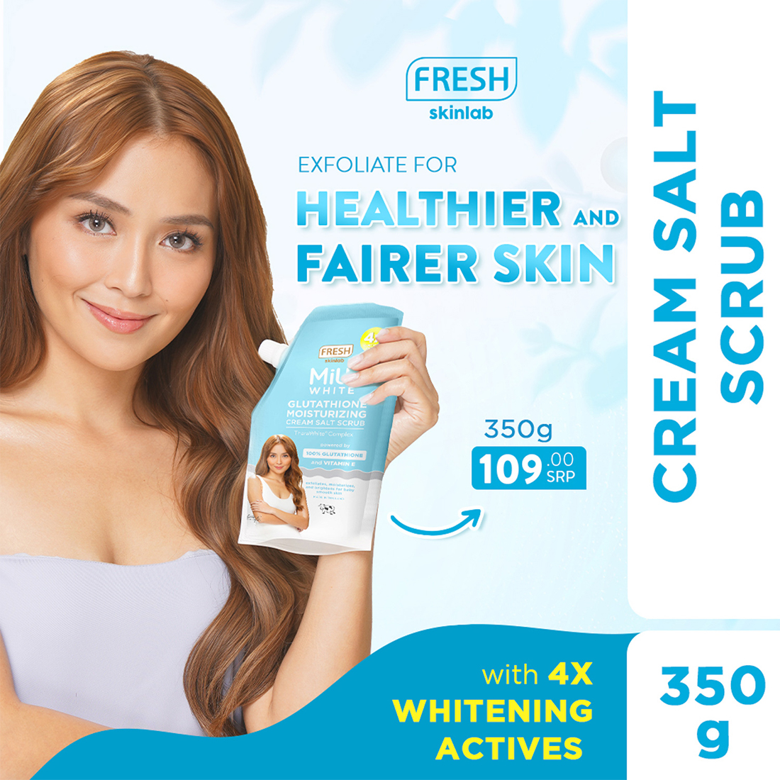 Fresh Skinlab Milk White Glutathione Moisturizing Cream Salt Scrub 300g |  Lazada PH