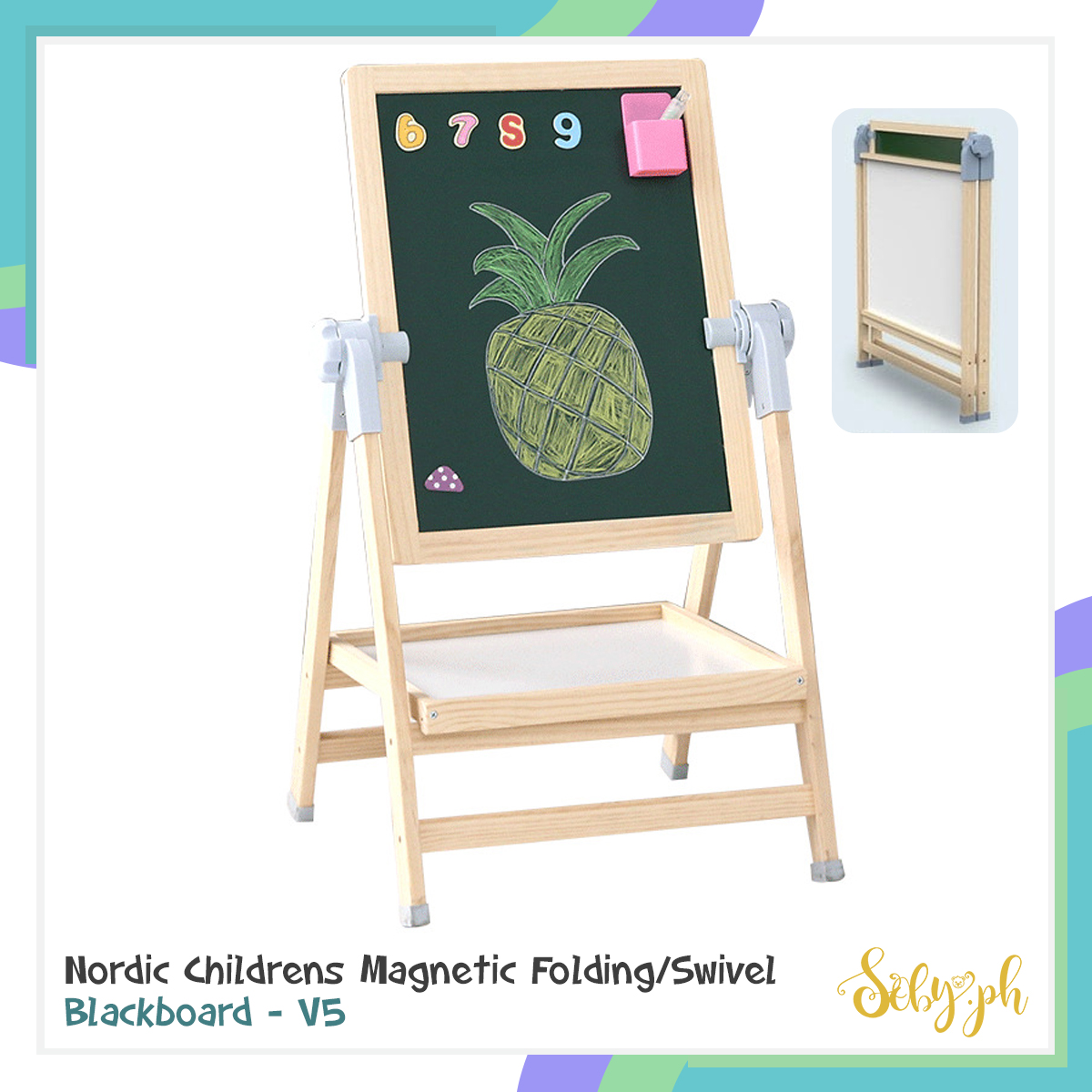 SOBY PH Nordic Childrens Easel Board V3/V5 Wooden Vertical