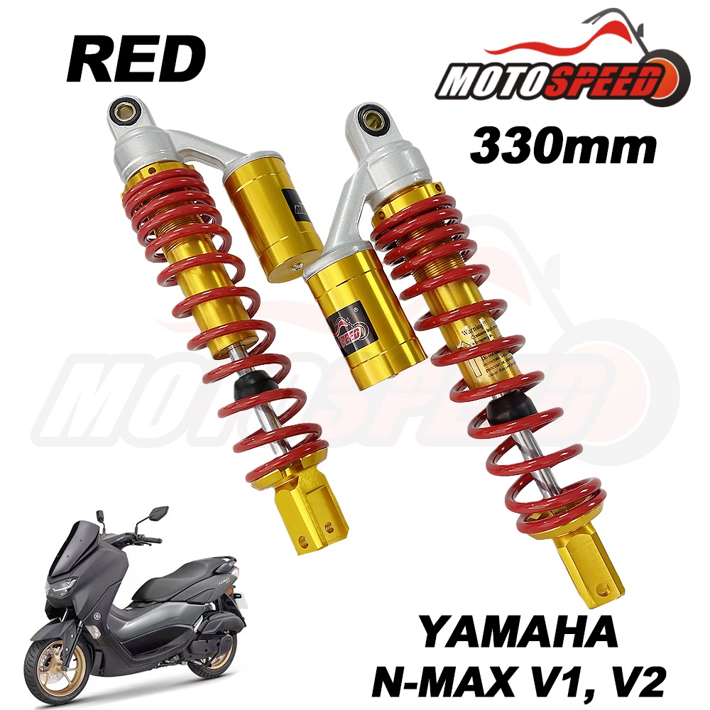 【local stock】 1 Pair Rear Dual Shock Absorber with Gas Tank 330mm For ...