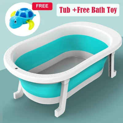 (Ready stock)Portable Easy Use Baby Infant Foldable Bath Tub only Baby Bath with Tub Anti-Slip Bottom
