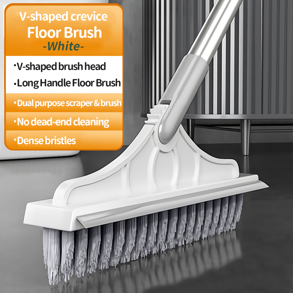 Magic Broom 2 1 V-shaped Crevice Brush Rotating Bathroom Crevice