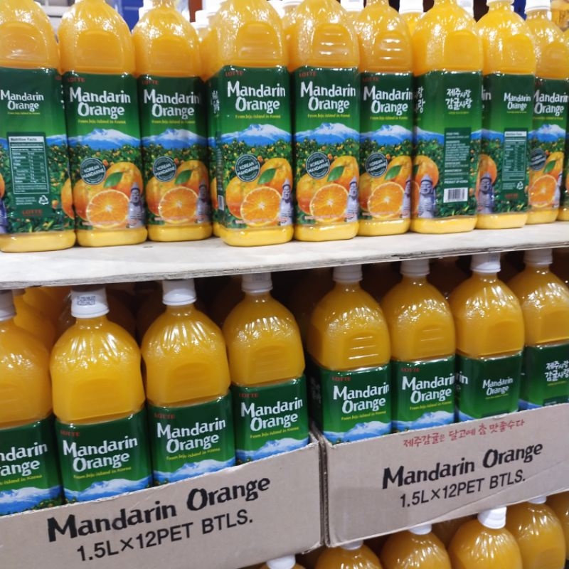Jeju Island Korea Mandarin Orange Juice 1.5L Lotte Brand Juice Sweet