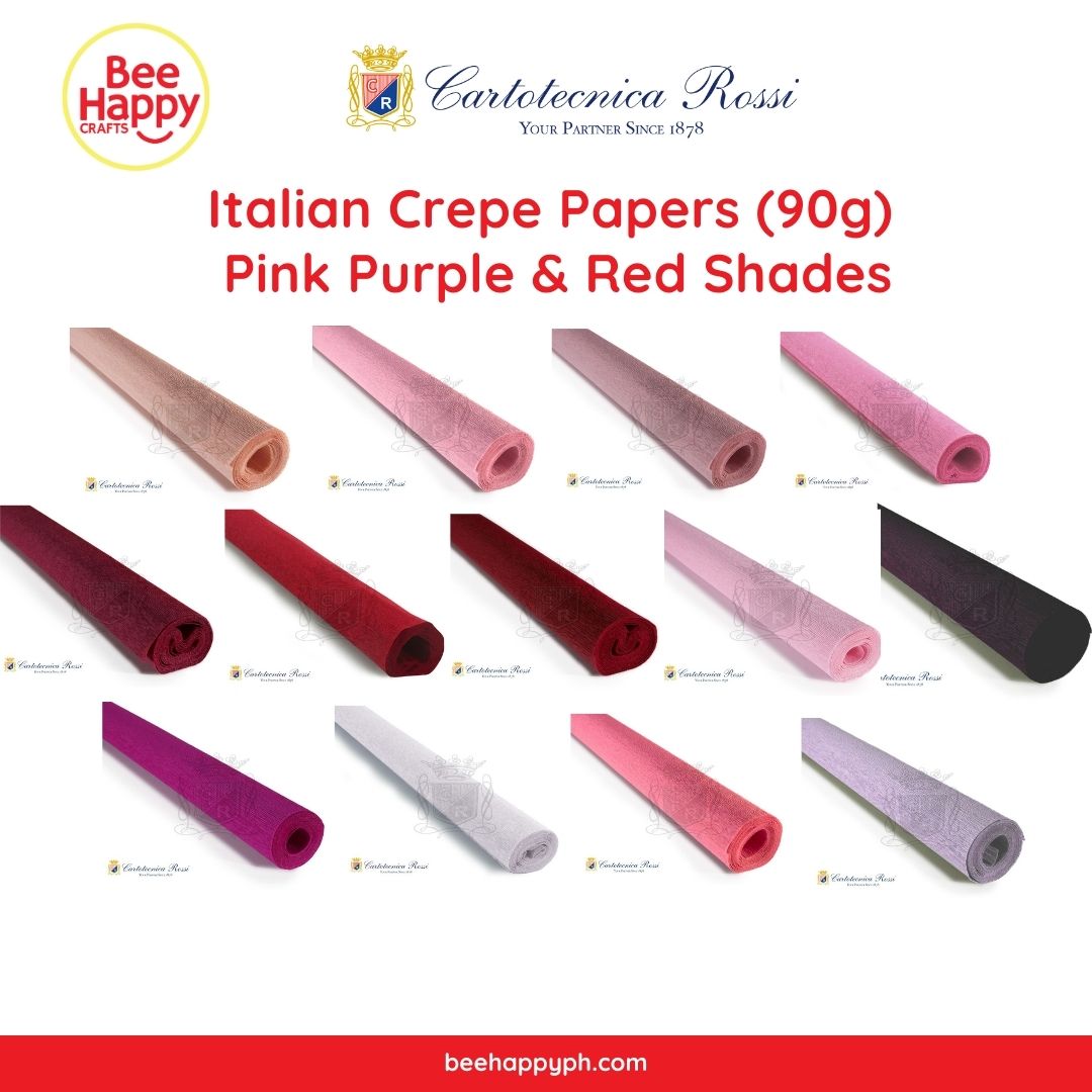 Italian Crepe Paper 90g Rolls 50cm X 150cm Cartotecnica Rossi