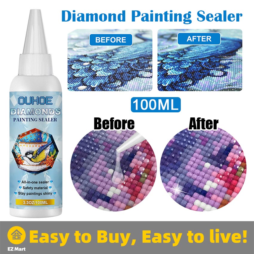 Fast Shipping】 Diamond Painting Sealer Glue Diamond Art Permanent Hold  Shine Effect Sealer Diamond Painting Puzzles Quick Drying Waterproof LZC- Diamond-Painting-Sealer