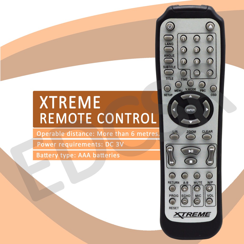 XTREME Remote Control for MIDIDVDKaraoke Player Lazada PH