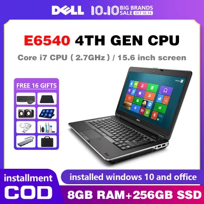 COD /【 16 FREE GIFTS】laptop for sale brand new / laptop I E6540 I 14in/15.6in I Built in HD I 4th generation processor I core i3/i5/i7 I 8GB memory I 256GB SSD I Light and easy to carry I Suitable for online education + work I Compatible with windows 10 E
