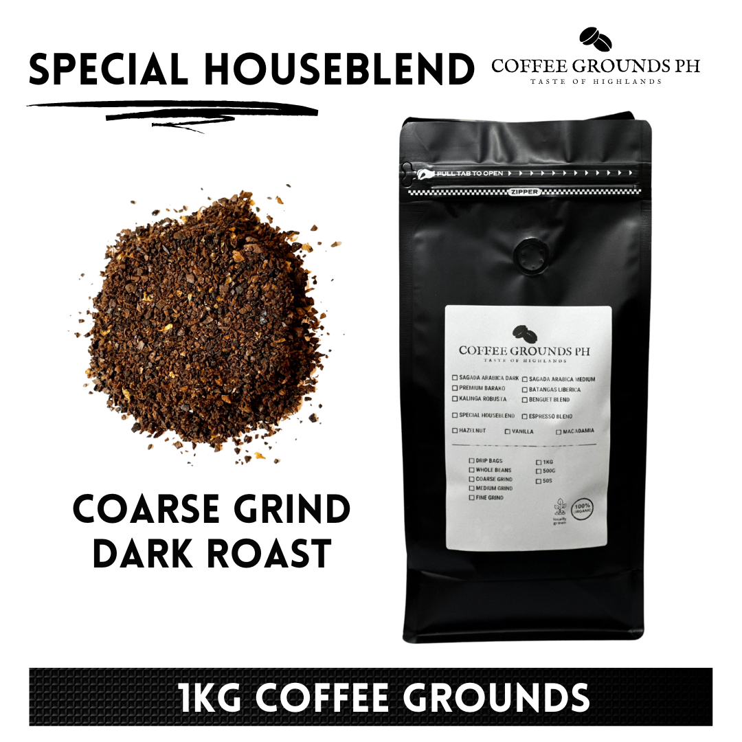 Coffee Grounds PH Special Houseblend 1kg Coarse Grind Coffee x Dark