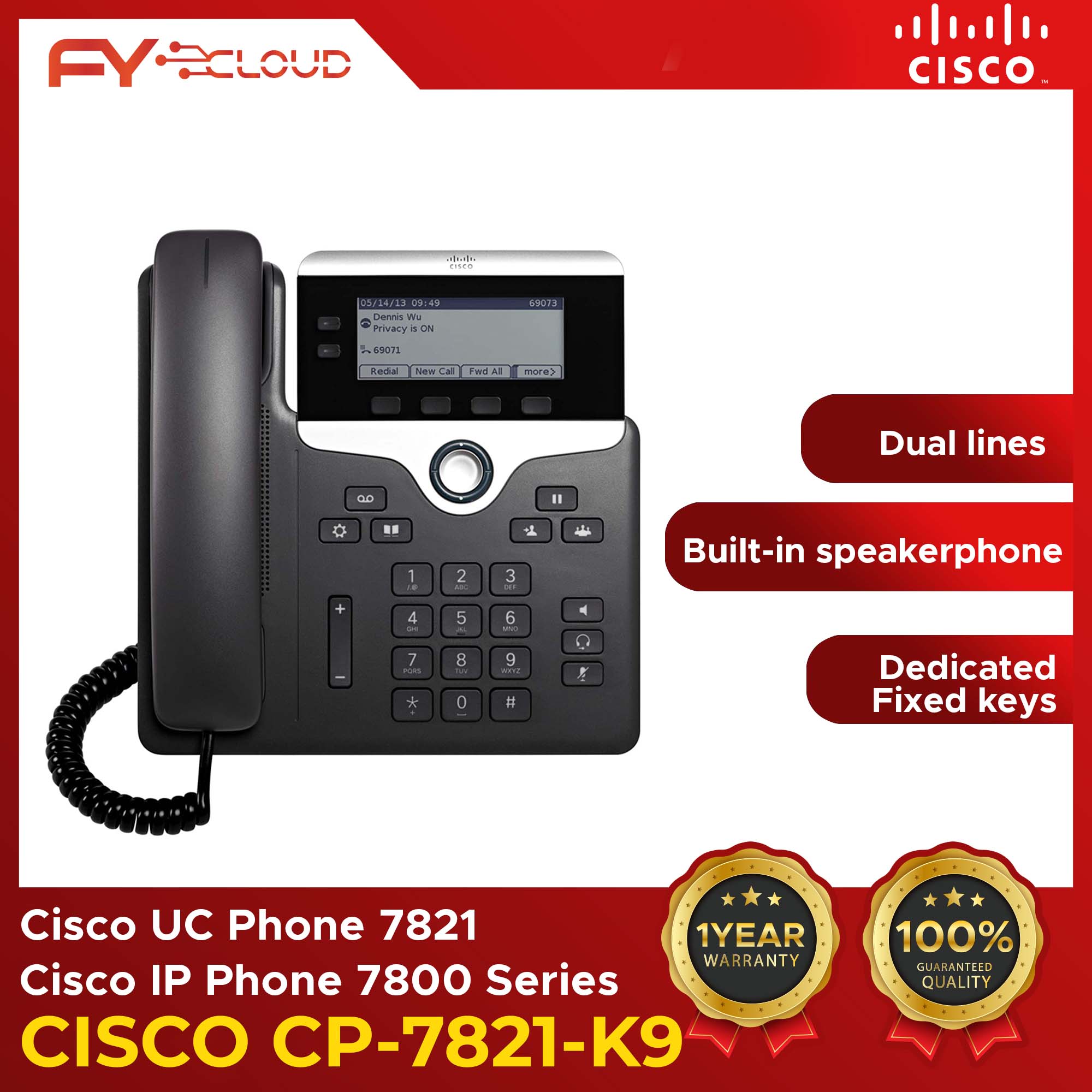 Cisco IP Phone CP7821K9 Cisco UC Phone 7821 Lazada PH