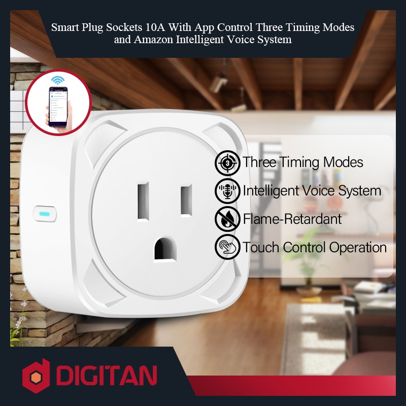 Smart Plug Sockets 10A US 16A UK WiFi Voice App Control Aircon Adaptor Google Home Alexa