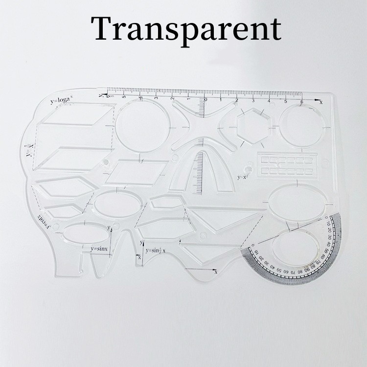 2 in 1 Design Ruler Drawing Template Ruler Soft Plastic Lenticular ...