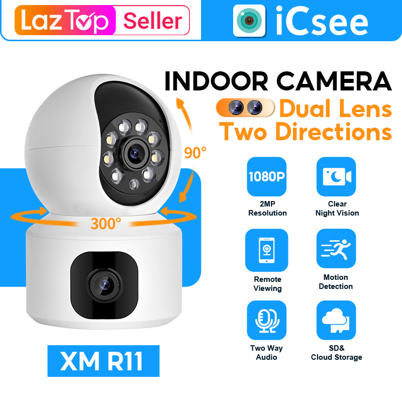 ICSEE Dual Lens Two Direction wide angle 1080P IP CCTV Camera