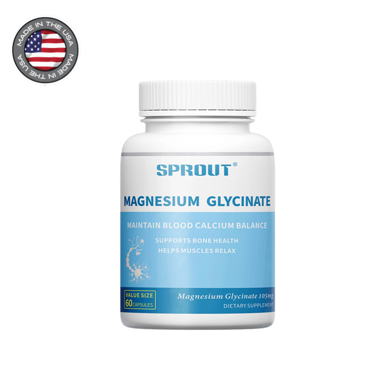Magnesium Glycinate 105 Mg, For Muscle, Heart, Nerve & Bone Support