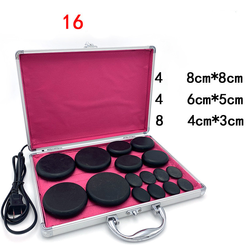 NEVIS 16Pcs Hot Stone Massage Set Oil Nassage Energy Stone Set for ...