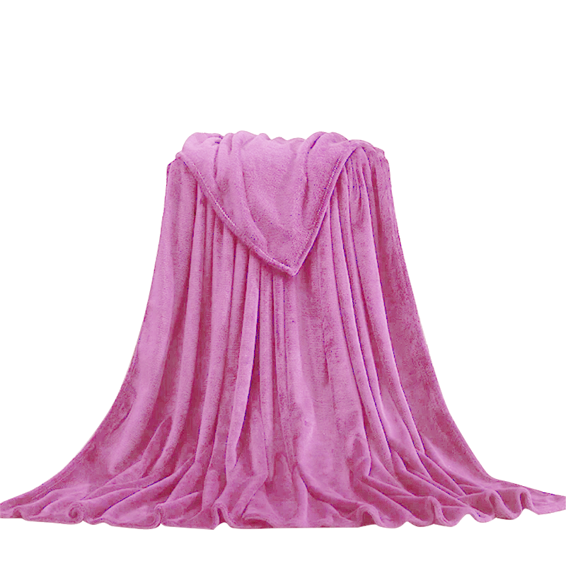 Angbon Velvet Fleece Blanket Queen Bedspread Sofa Fabric Solid Color  Flannel Coral Blanket Plain