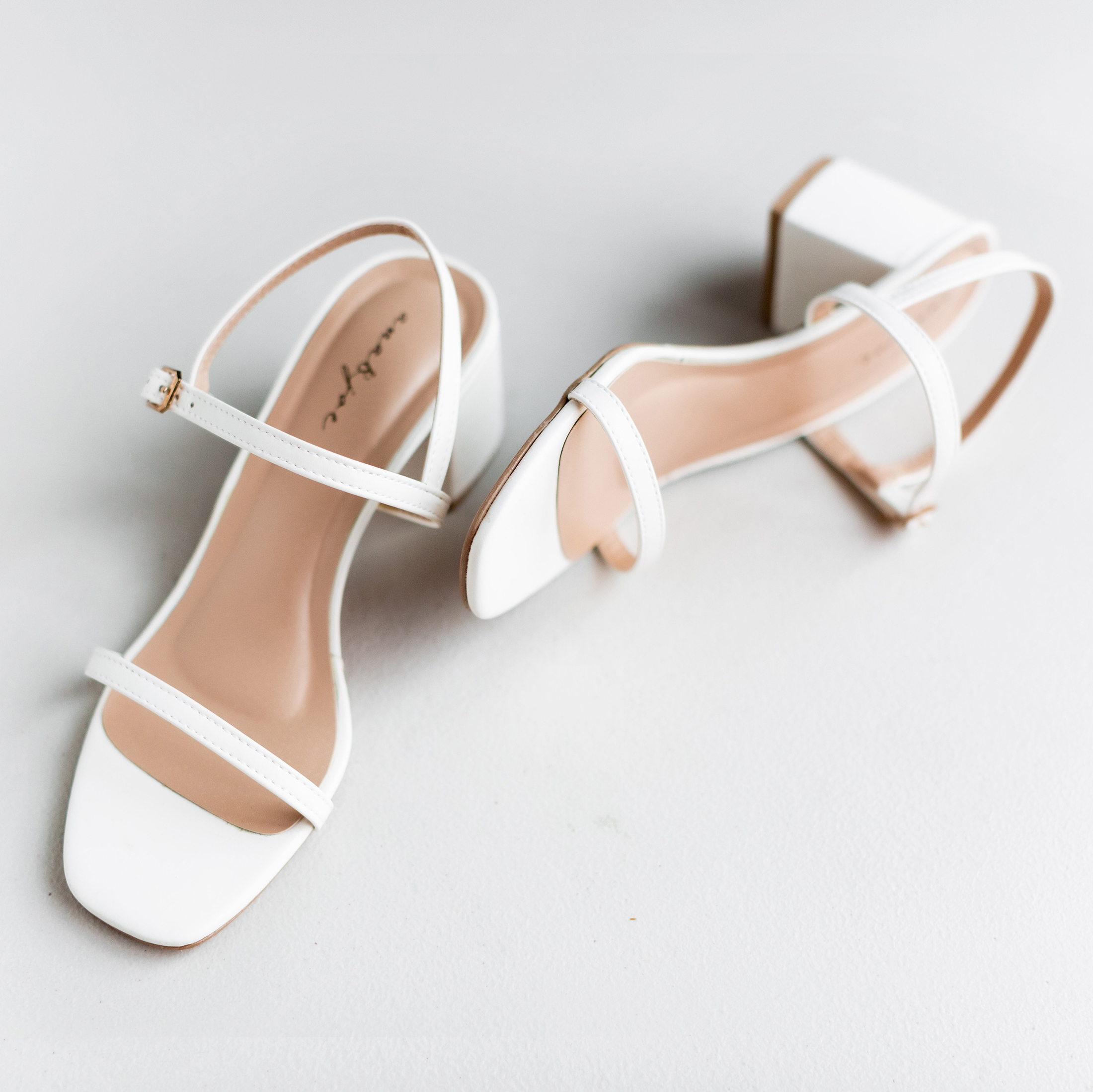 white block mid heels