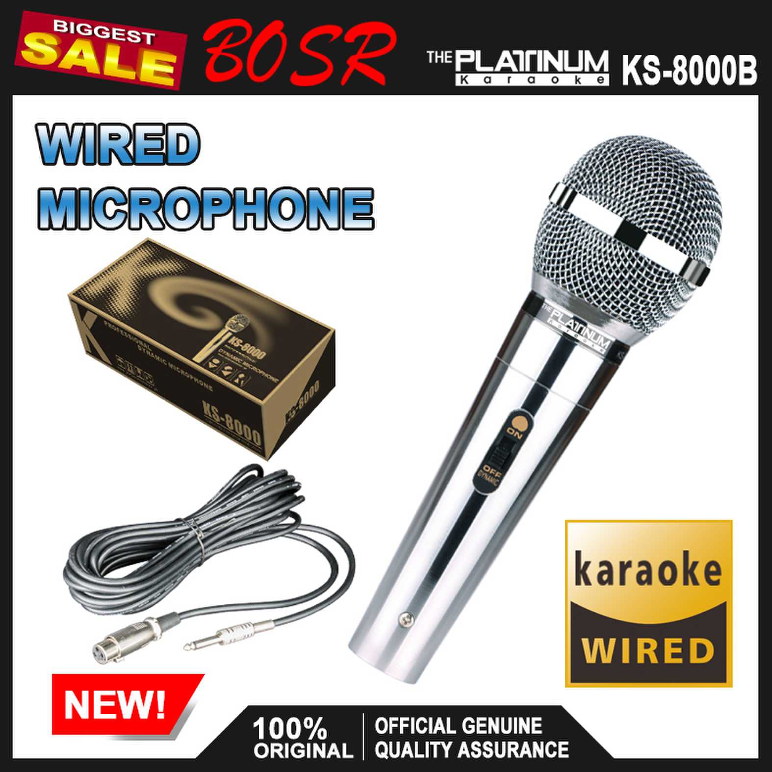 New 100 Original Platinum Heavy Duty Wired 5 Meter Microphone KS8000