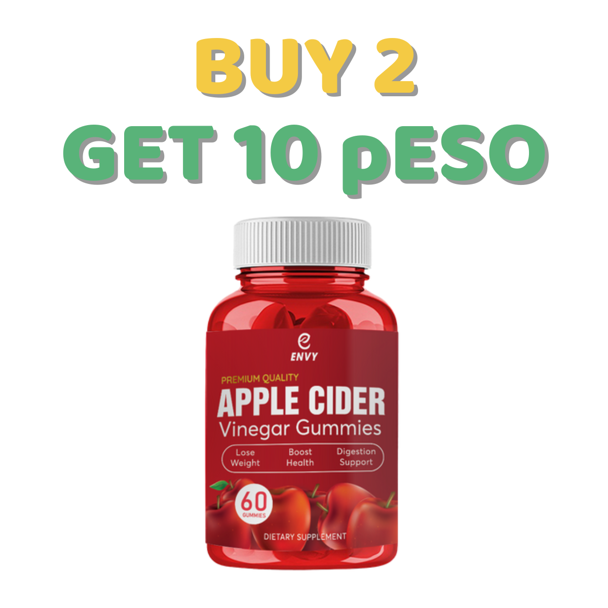 Envy apple cider vinegar gummies 100 PURE Vegan Formula from the USA