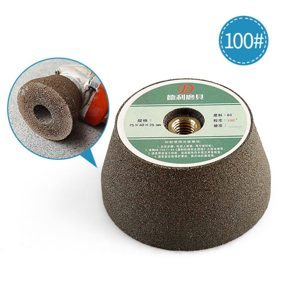 JIEZH 50/100/200grits Đá hoa cương Mài mòn Cắt gạch Đầu mài đá Bánh xe đánh bóng kim cương Loại cốc Đĩa mài nhám