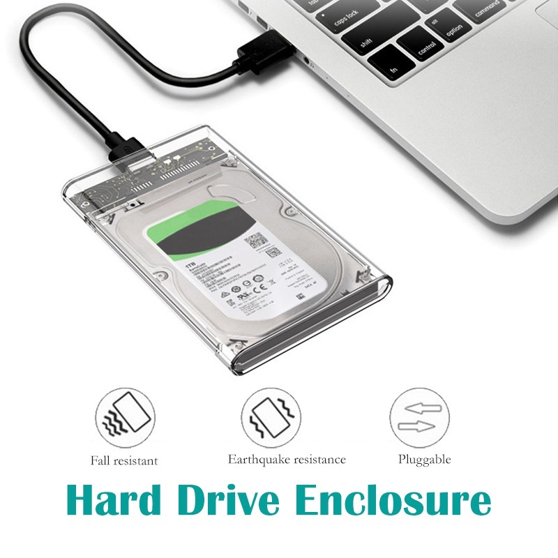 USB3.0 SATA SSD 2.5 inch Transparent External Mobile Hard Disk Solid