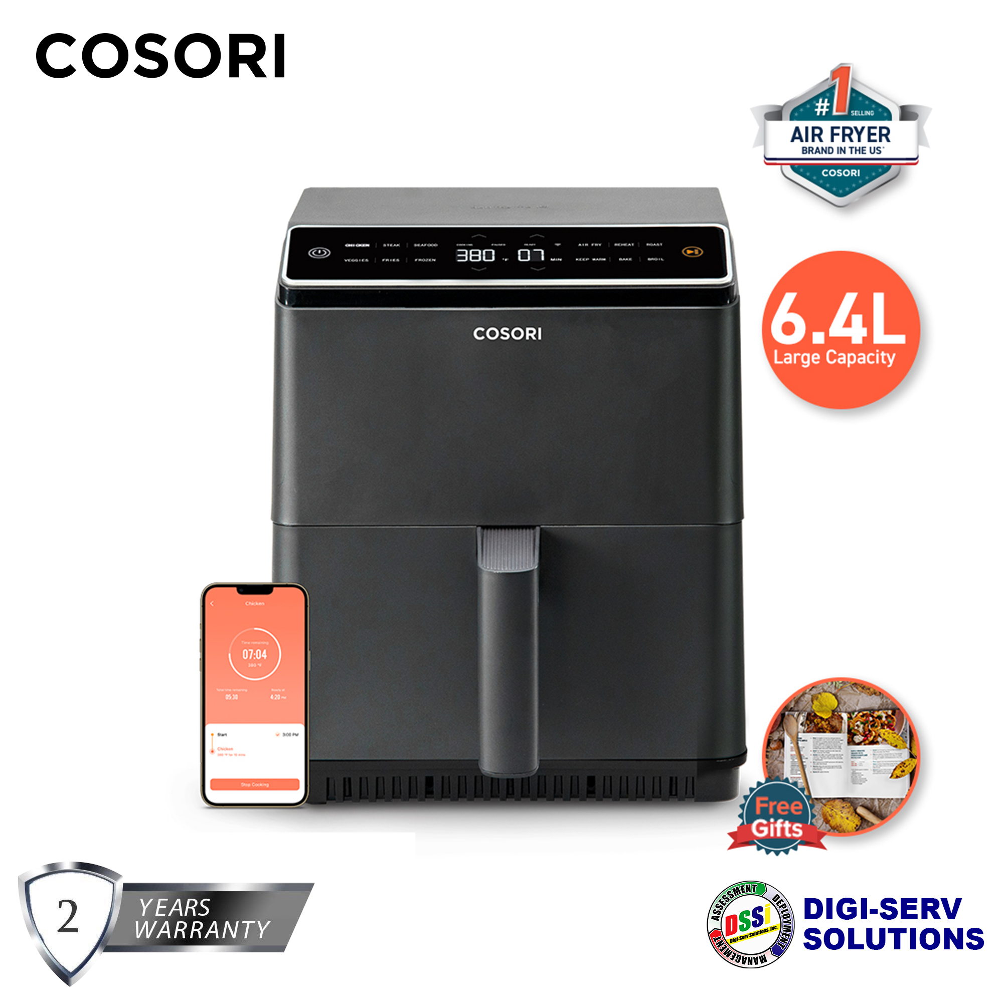 COSORI Dual Blaze Air Fryer 12-in-1 6.8-Quart Wifi Technology